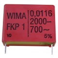 Wima Fkp1 Pulse Capacitor - 0,0116uf 2000v Impulskondensator Fkp1 Rm=27,5mm -